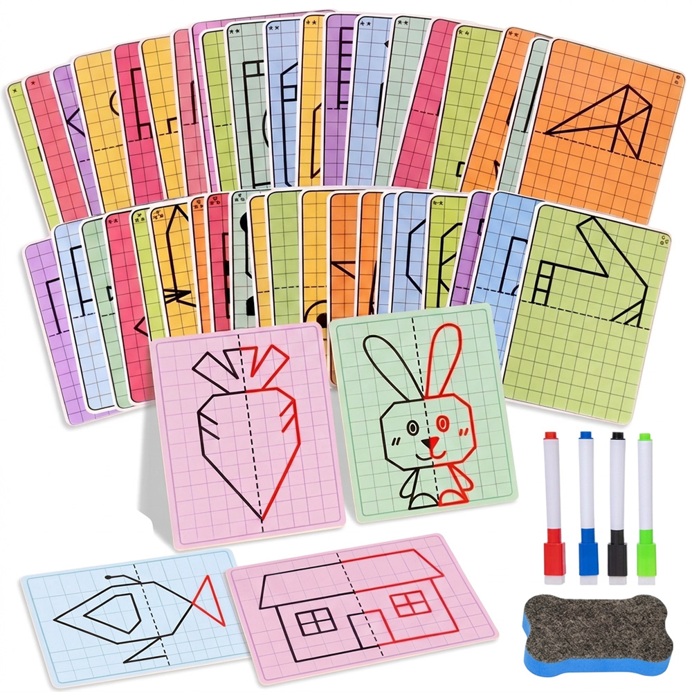 Learning Workbook Preschool - ของเล่นวาดภาพลายตารางสำหรับเด็ก 30 หน้า สมุดฝึกเขียนล่วงหน้า พัฒนาทักษะการเคลื่อนไหว ของเล่นเสริมพัฒนาการสำหรับเด็กก่อนวัยเรียน
