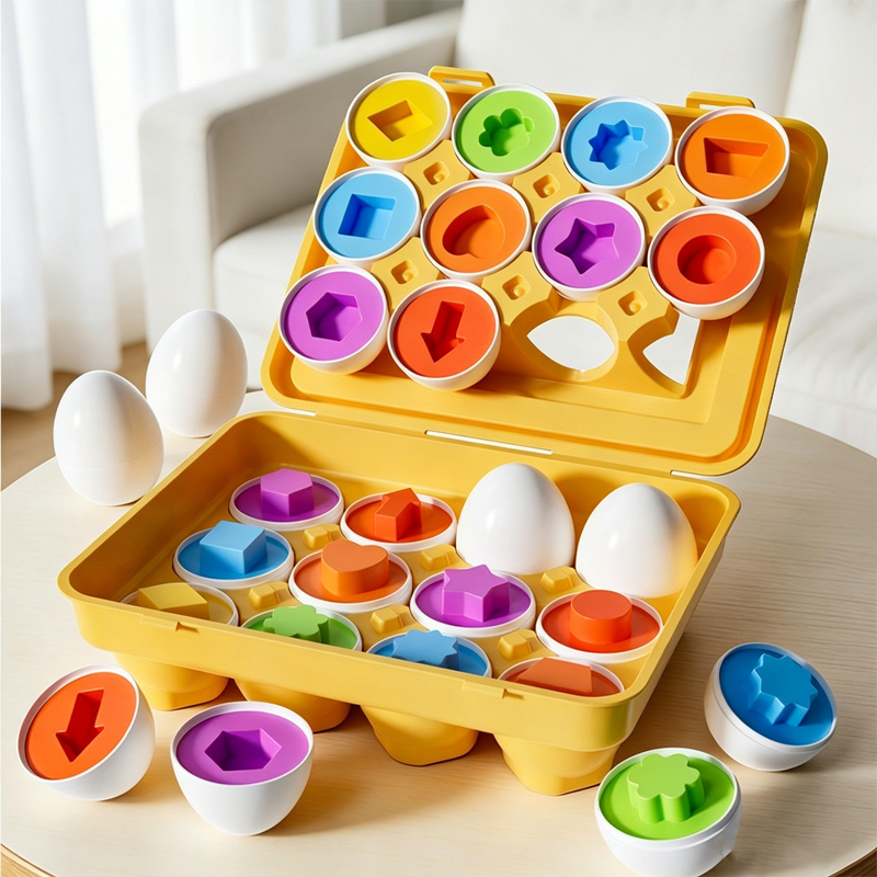Kids Nature Education - เกมมอนเตสซอรี่ของเล่นเด็กสมาร์ทรูปไข่จับคู่ปริศนาสำหรับเด็กพัฒนาการของเล่นเด็กของเล่นเพื่อการศึกษาสำหรับเด็ก 1 2 3 4 ปี