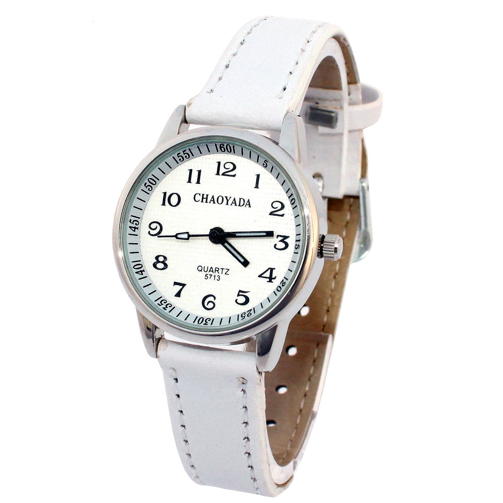 Kids Educational Watch - นาฬิกาข้อมือเด็ก Chaoyada สายหนัง สำหรับเด็กผู้หญิง ฝึกการอ่านเวลา นาฬิกาควอตซ์