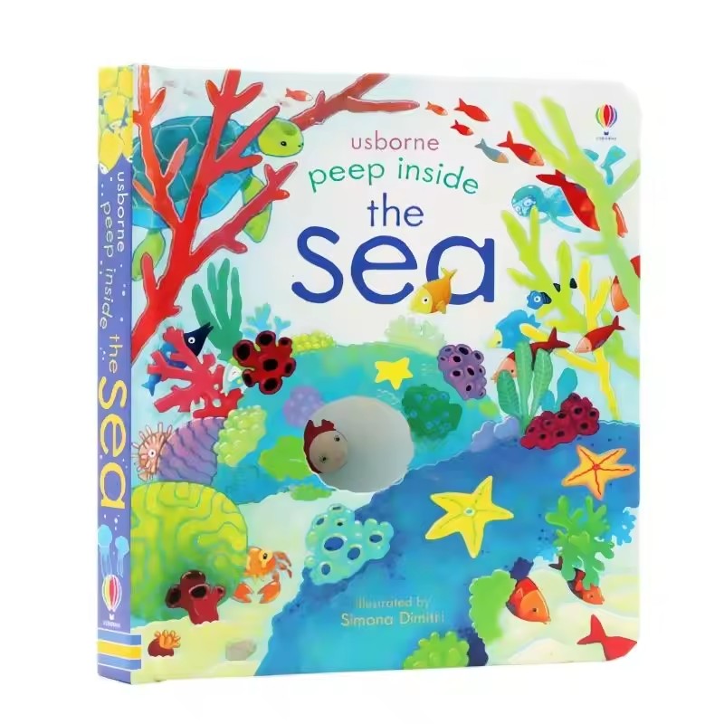 Kids Nature Education - หนังสือภาษาอังกฤษเพื่อการศึกษาสำหรับเด็ก Usborne Peep Inside The Sea