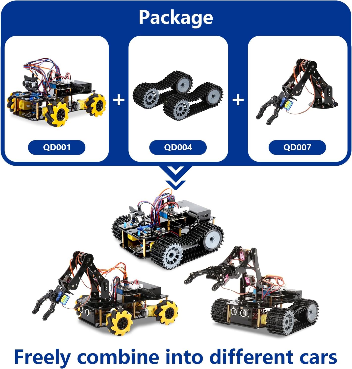 Coding Robot Toy - หุ่นยนต์สำหรับเด็กอายุ 12-16 ปี ACEBOTT 4 in