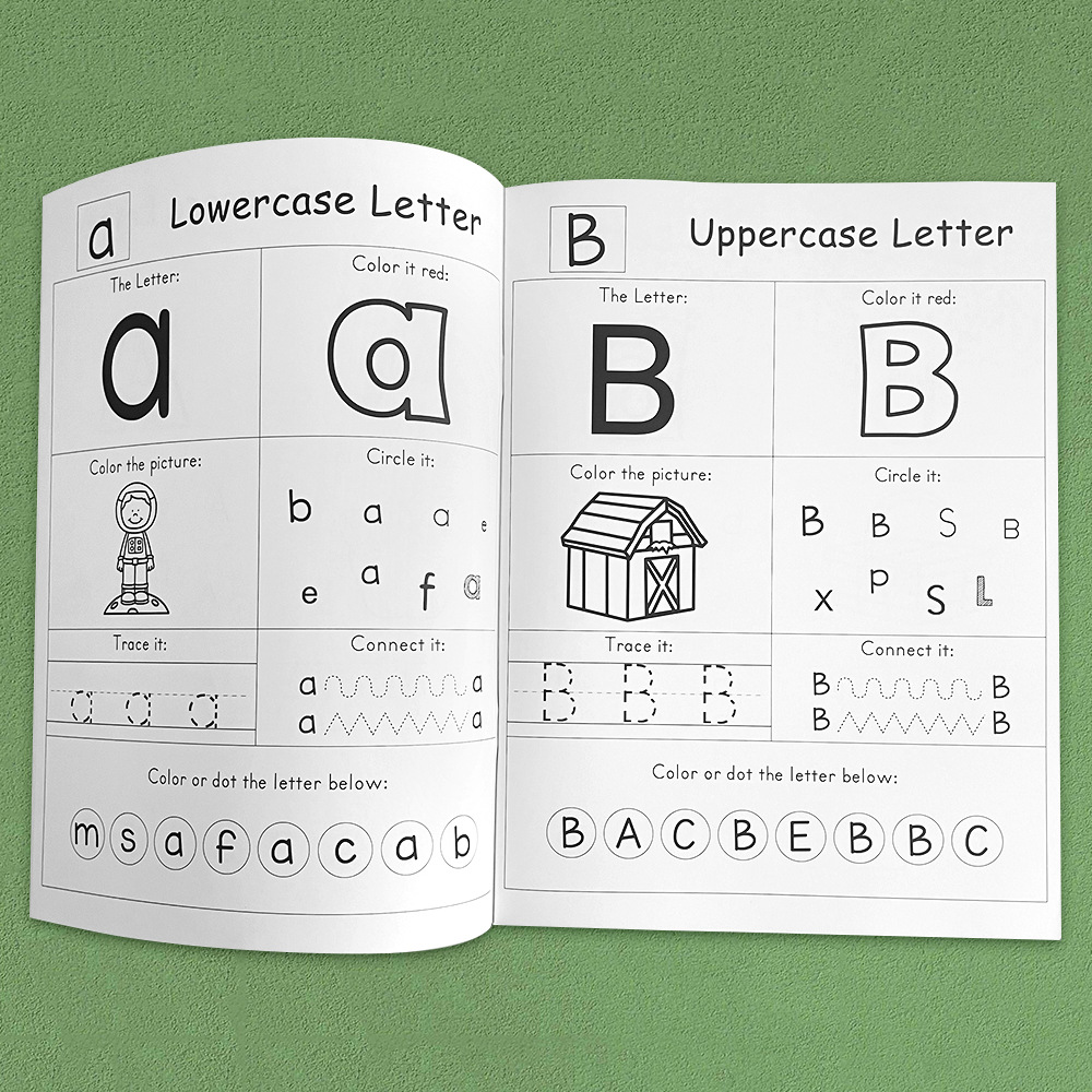 54 หน้าตัวอักษร A-Z ตัวอักษร P - Learning Workbook Preschool บทวิจารณ์และราคา
