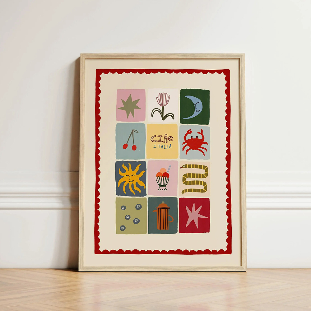 งานศิลปะติดผนังลายแพทช์เวิร์คส - Kids Educational Posters บทวิจารณ์และราคา