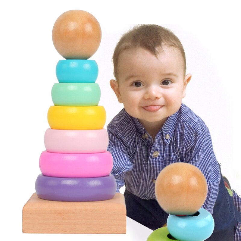 ของเล่นไม้รูปหอคอยสายรุ้งสำหรั - Kids Educational Box บทวิจารณ์และราคา