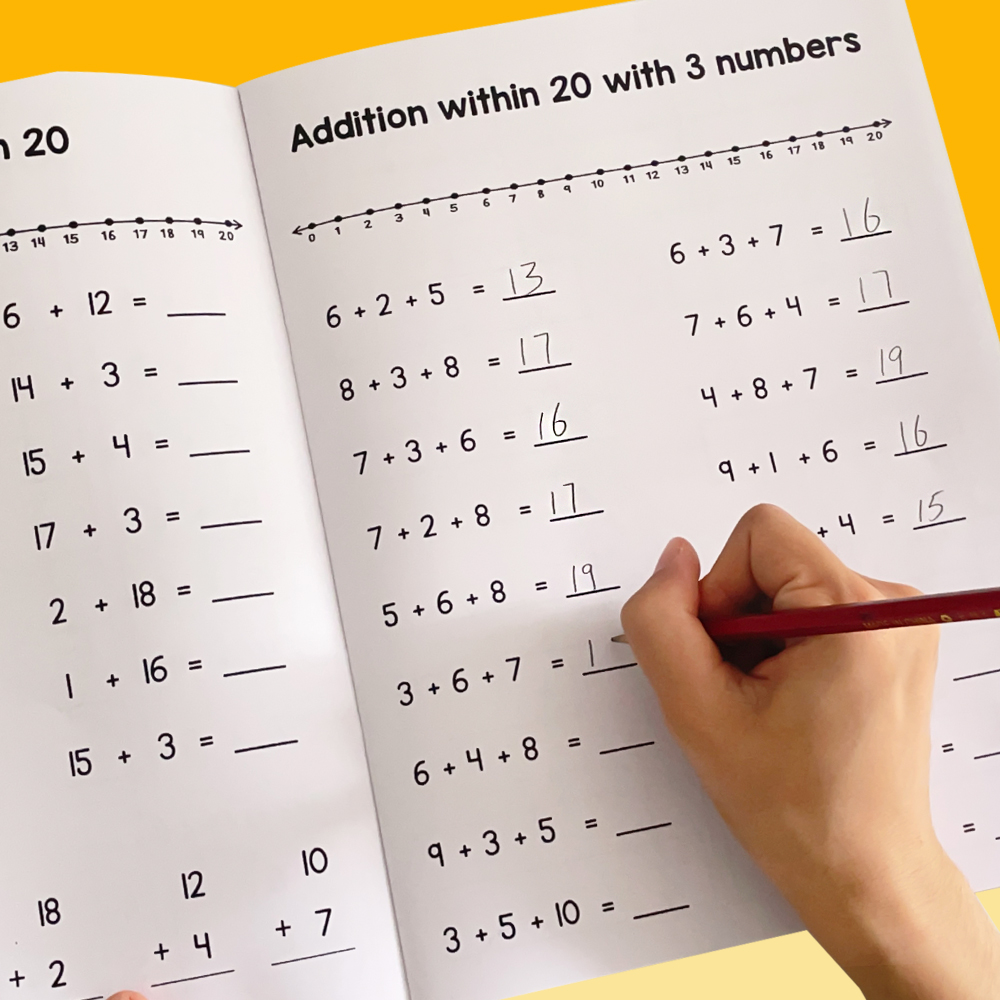 การบวกและการลบภายใน 20 สมุดงาน - Learning Workbook Preschool บทวิจารณ์และราคา