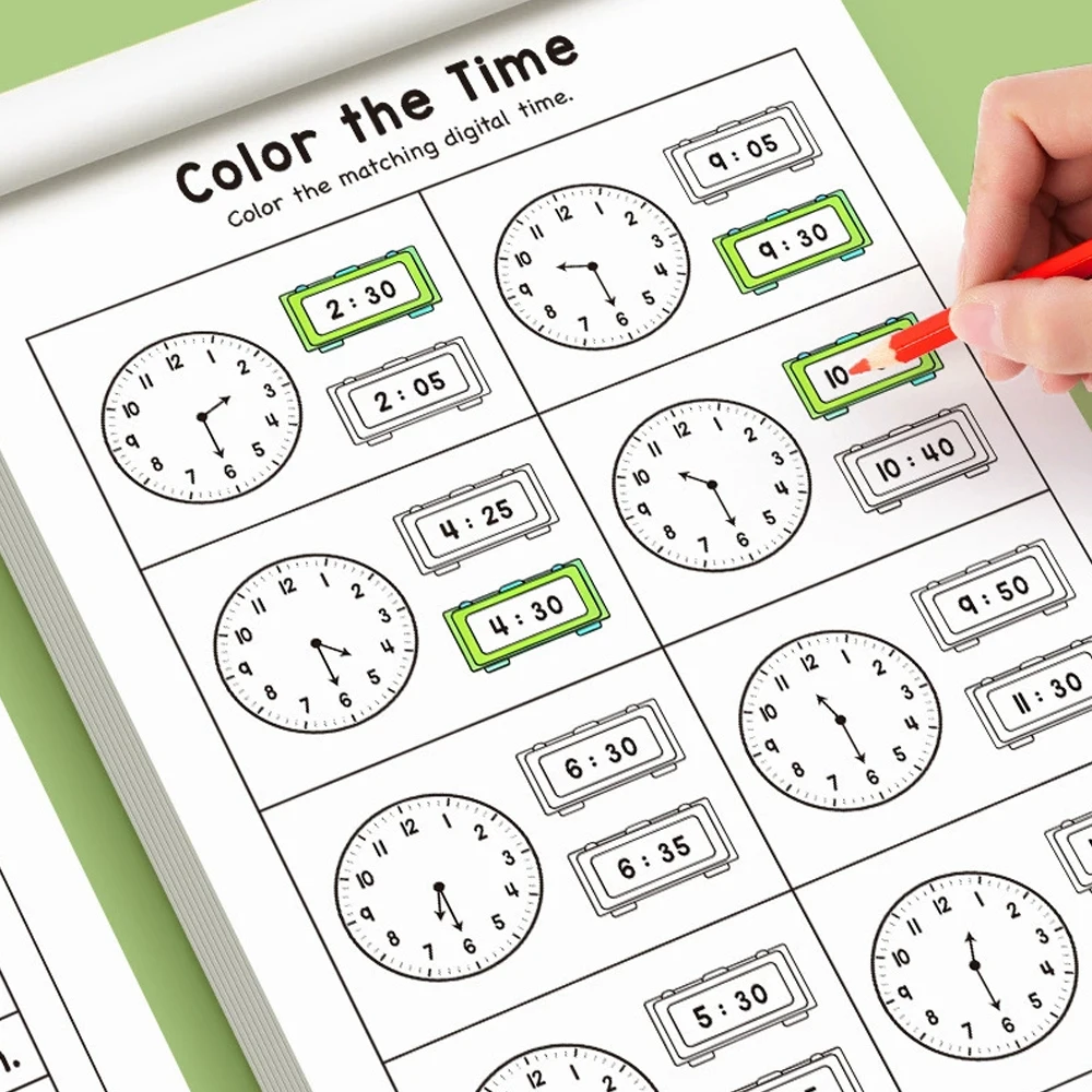 สมุดฝึกหัดบอกเวลา 32 หน้า สำหร - Learning Workbook Preschool บทวิจารณ์และราคา