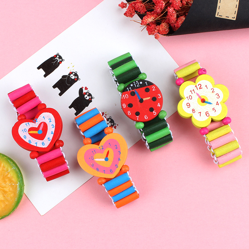 3ชิ้น/ล็อตไม้นาฬิกาข้อมือ Nice - Kids Educational Watch บทวิจารณ์และราคา