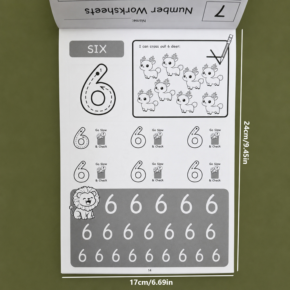 สมุดฝึกเขียนเลข 1-12 จำนวน 32  - Learning Workbook Preschool บทวิจารณ์และราคา