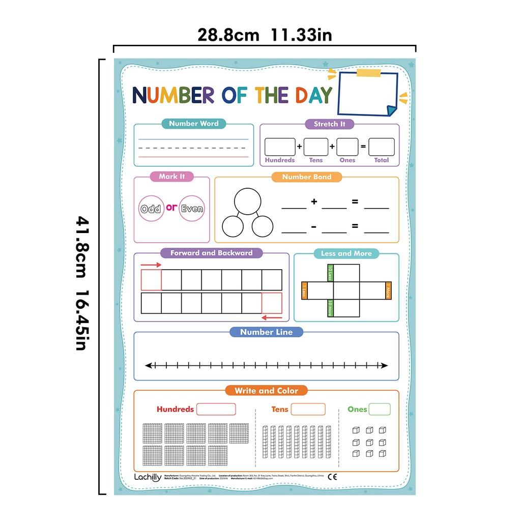 โปสเตอร์คณิตศาสตร์ A3 แบบใช้ซ้ - Kids Education Calculator บทวิจารณ์และราคา