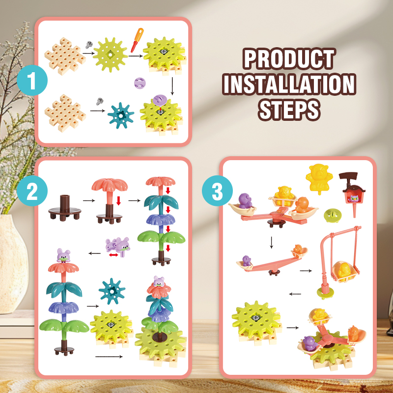 บล็อกประกอบชุดเกียร์หมุนไฟฟ้า  - Kids Nature Education บทวิจารณ์และราคา