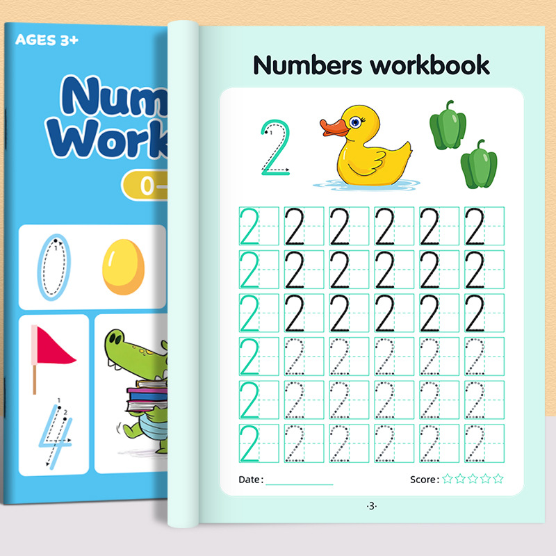 สมุดฝึกหัดการลากเส้นตัวเลข 32  - Learning Workbook Preschool บทวิจารณ์และราคา