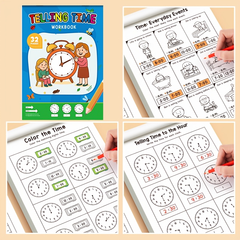 สมุดแบบฝึกหัดการบอกเวลาสำหรับเ - Learning Workbook Preschool บทวิจารณ์และราคา