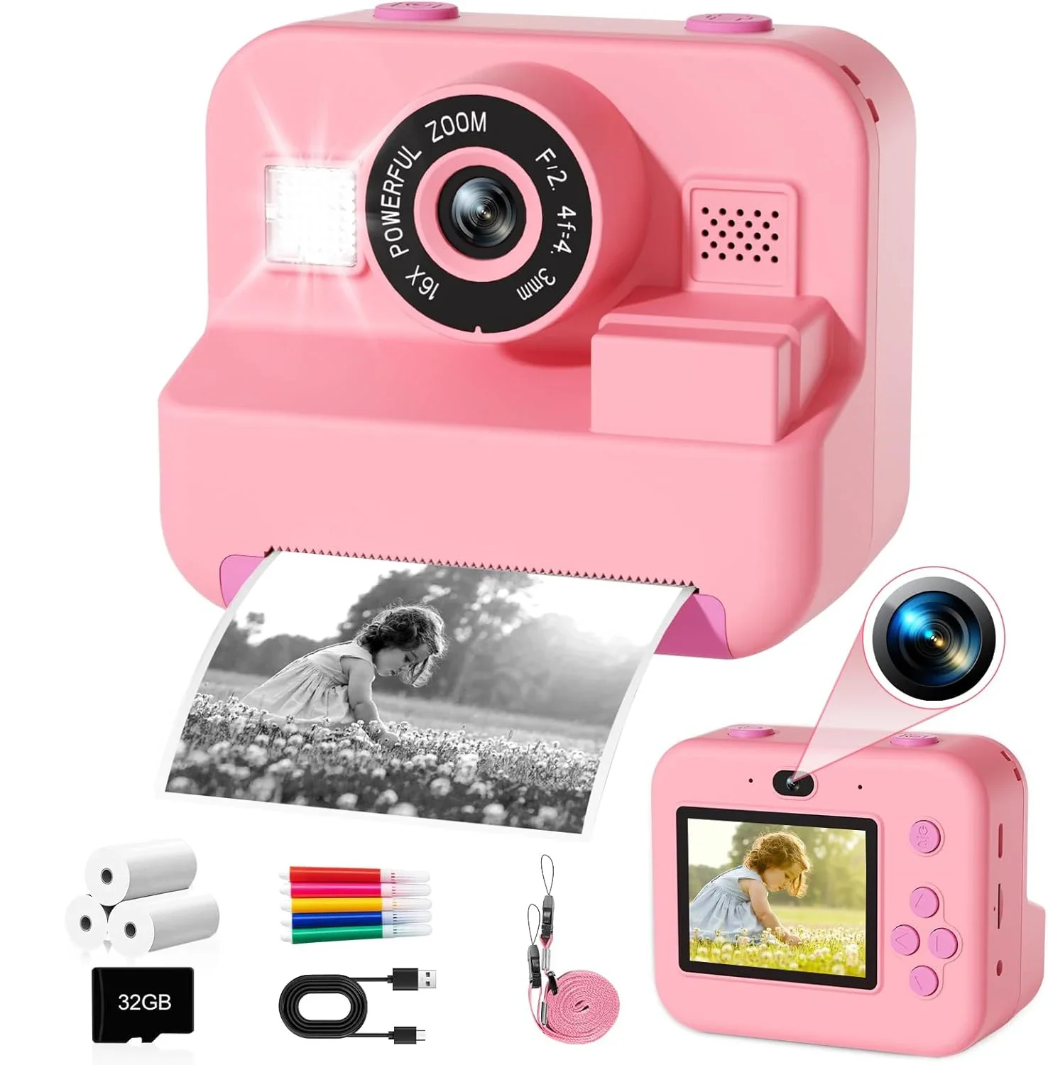 กล้องถ่ายภาพของเด็กดิจิตอลพิมพ - Kids Education Images บทวิจารณ์และราคา
