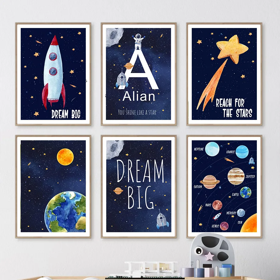 ภาพวาดบนผ้าใบ 1 ชิ้น ภาพพิมพ์ต - Kids Educational Posters บทวิจารณ์และราคา