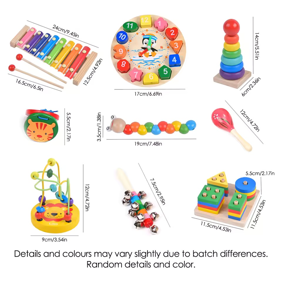 การศึกษาไม้ Montessori ของเล่น - Kids Educational Box บทวิจารณ์และราคา