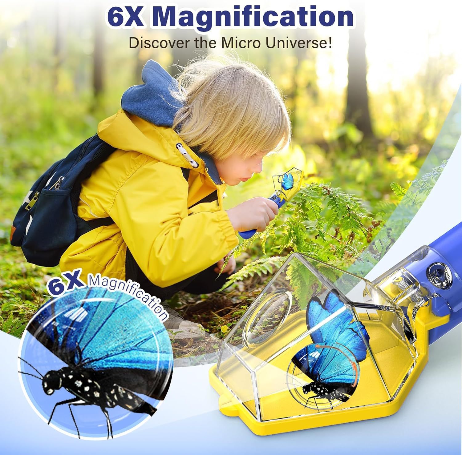 กล่องดูแมลงแบบขยาย 6 เท่าสำหรั - Kids Nature Education บทวิจารณ์และราคา